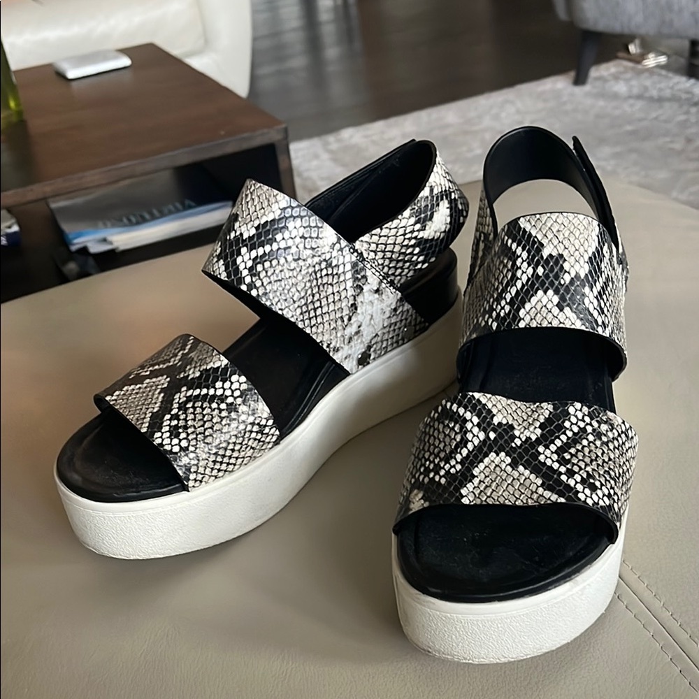 Snakeskin Platform Sandals